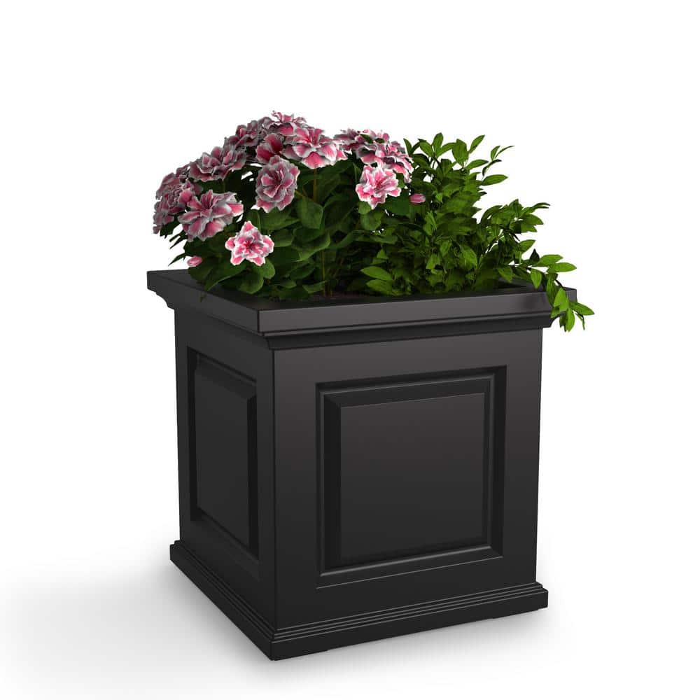 Nantucket 20 in. Square Self-Watering Black Polyethylene Planter price history on PriceWatchPro