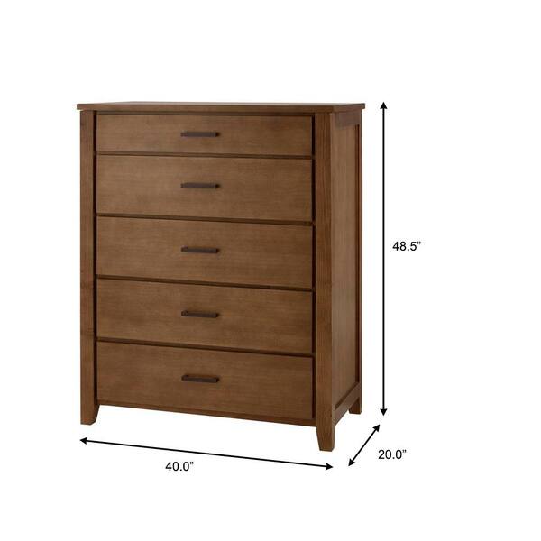 6 Drawer Dresser for Bedroom Tall Chest of Drawers Storage Tower Organizer  40in