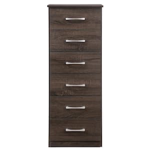 Boston 6-Drawer Wenge Chest of Drawers (46 in. H x 18 in. W x 16 in. D)