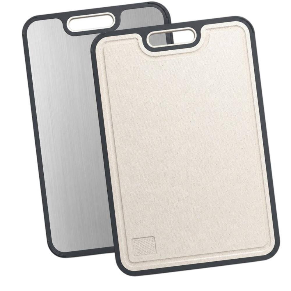 15 in. x 10.3 in. Rectangular Double-Side Cutting Board for Kitchen, Cutting Board, Pure Titanium and PP, Easy to Clean