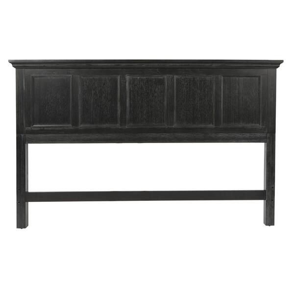 OSP Home Furnishings Farmhouse Basics Rustic Black King Bed Headboard