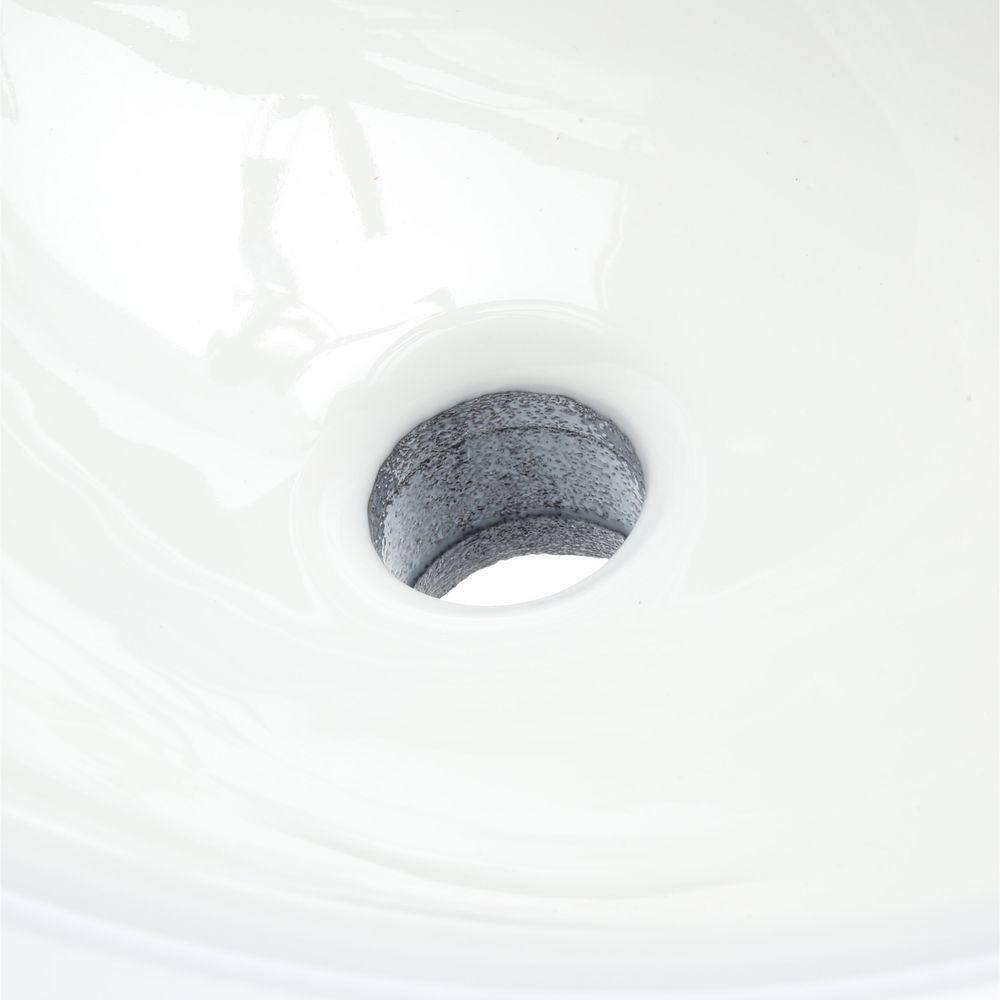 Serif White Cast Iron Oval Undermount Bathroom Sink