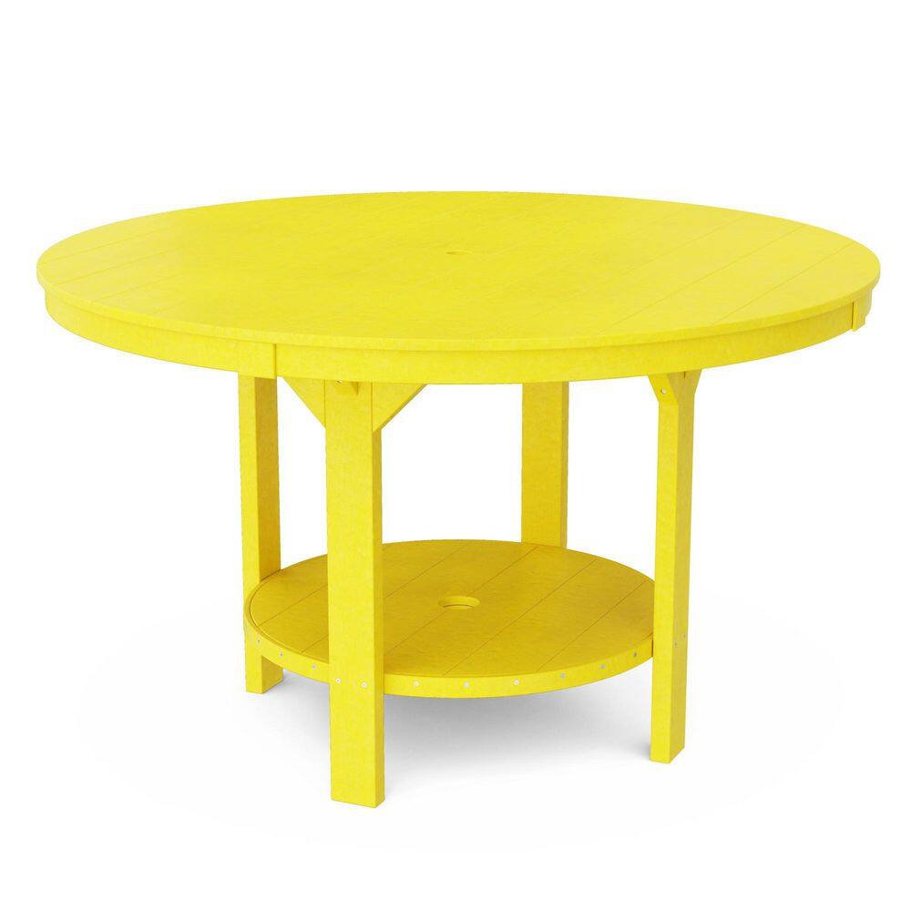 Heritage Lemon Yellow HDPE Plastic Outdoor 60 in. Pub Counter Height Table price history on PriceWatchPro