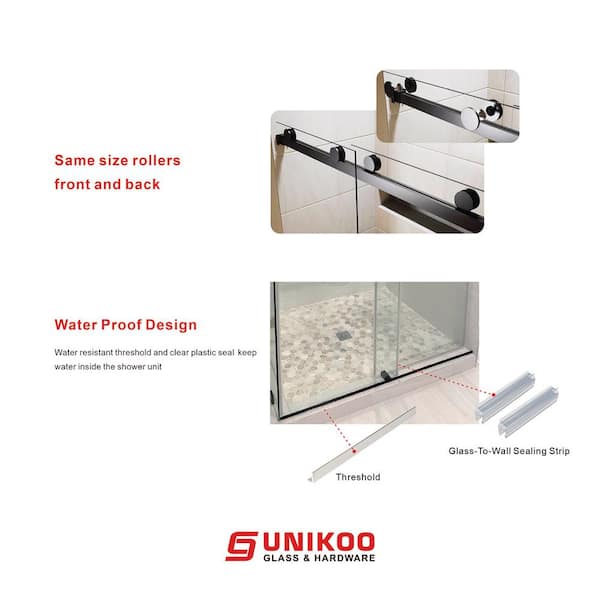 UNIKOO UKD01 50 to 55 in. W x 76 in. H Double Sliding