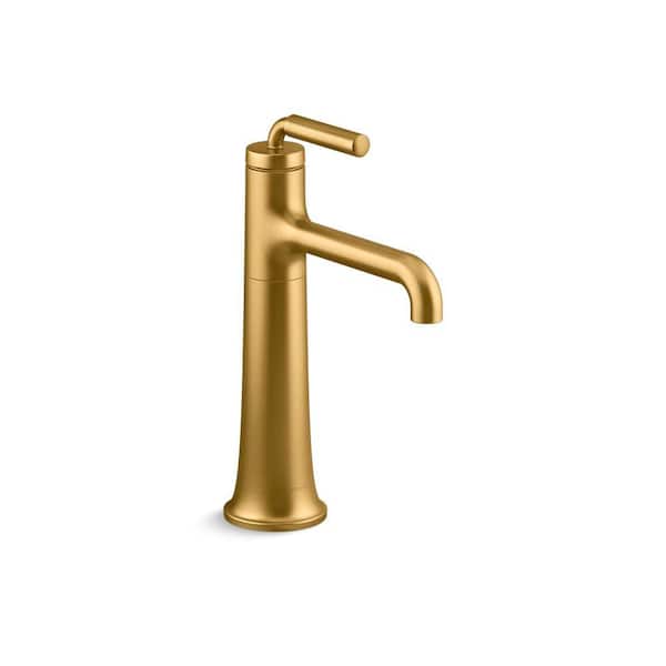 KOHLER Tone Single-Handle Single-Hole Bathroom Faucet in Vibrant Brushed Moderne Brass