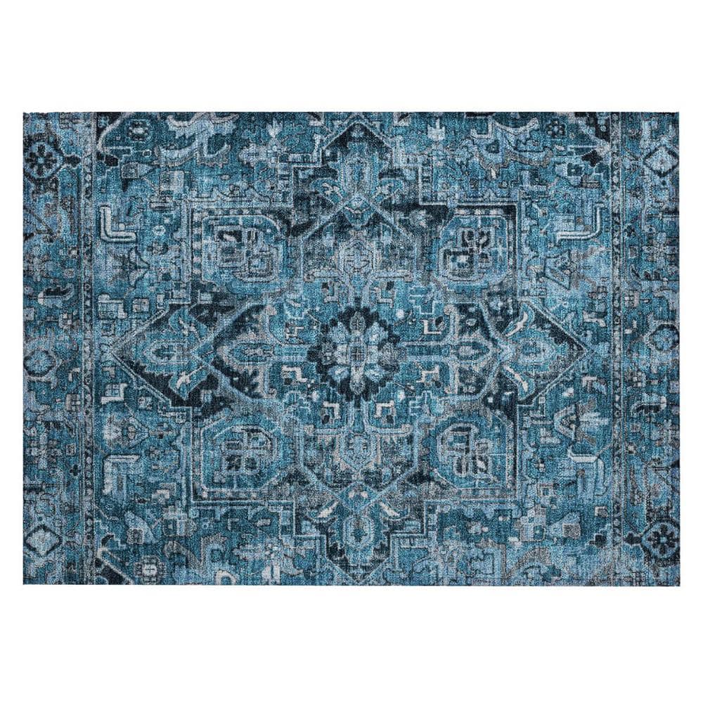 Denim and Gray 2 ft. x 3 ft. Woven Oriental Rectangle Indoor/Outdoor Area Rug price history on PriceWatchPro