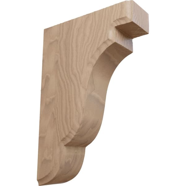 Ekena Millwork 1-3/4 in. x 5 in. x 7-1/2 in. Mahogany Bedford Wood Bracket