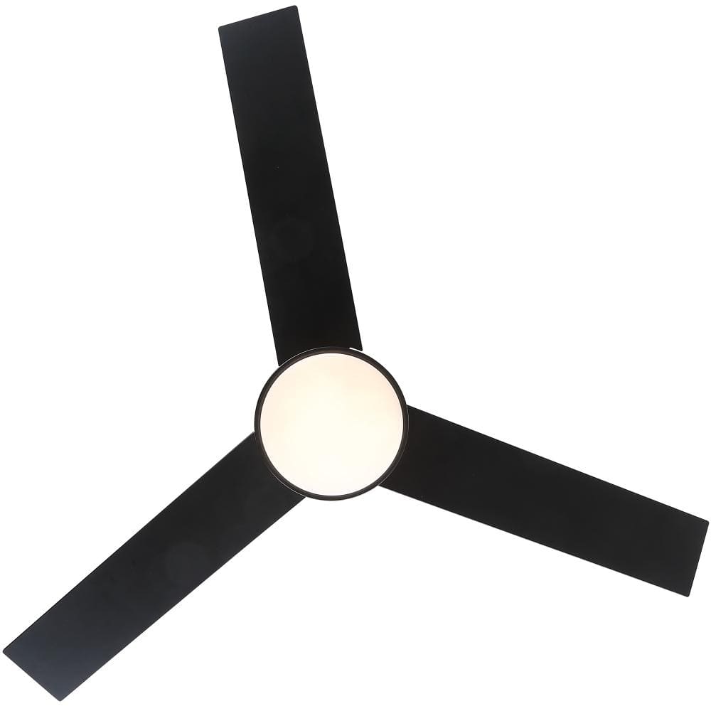 48 in. Black Blade ABS Flush Mount Standard Ceiling Fan with 3-Color Dimmable LED price history on PriceWatchPro