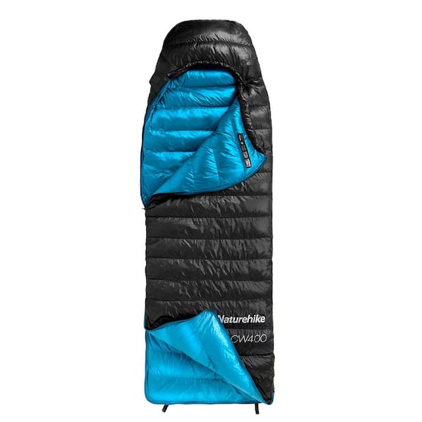 82.7 in. Down Camping Sleeping Bag in Black