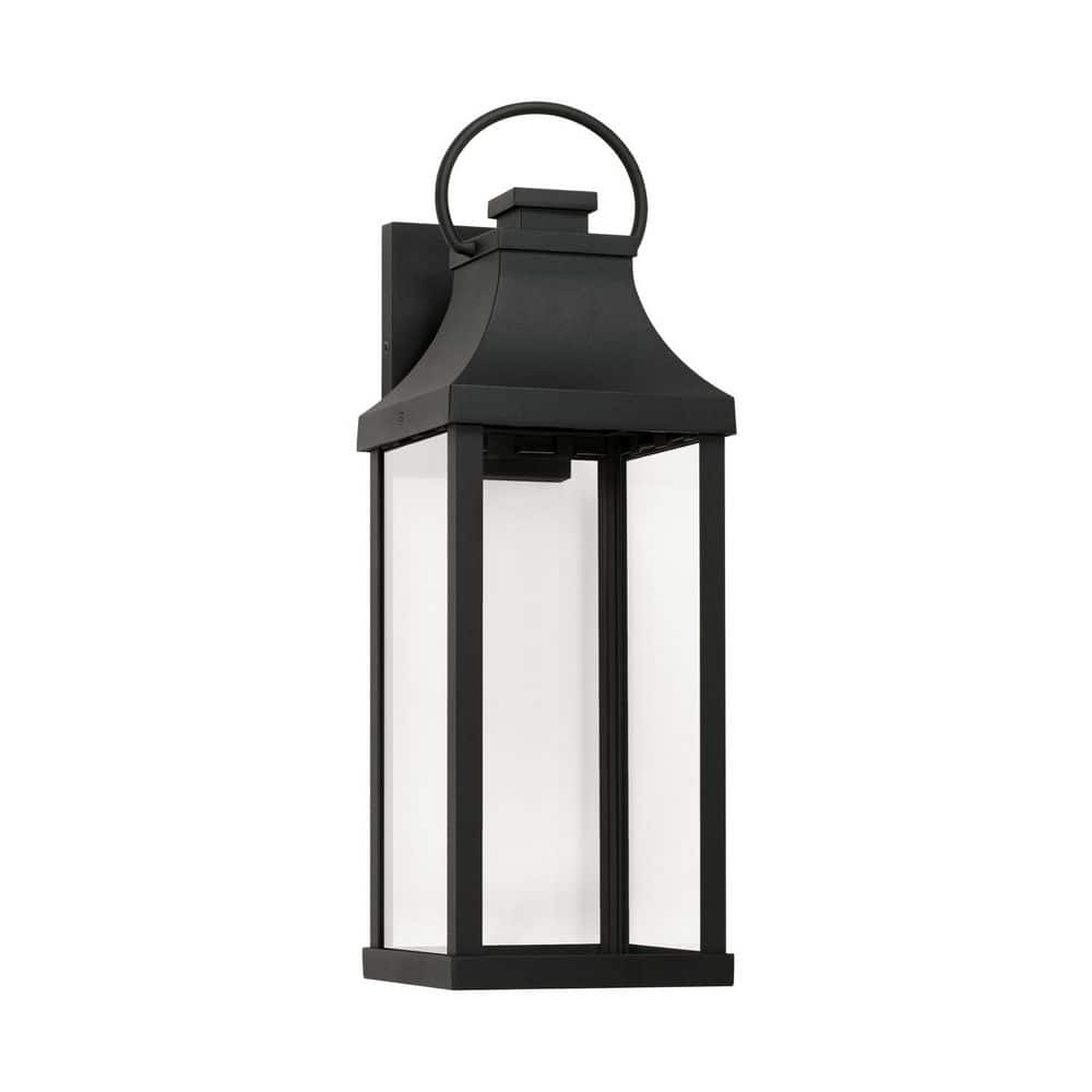 Bradford 21 in. Black Outdoor Hardwired Night Sky Medium Wall Lantern Sconce with Clear Glass and No Bulbs Included price history on PriceWatchPro