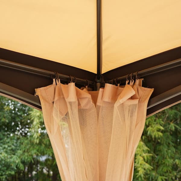 Outsunny 10 ft. x 12 ft. Soft Top Outdoor Gazebo Canopy with