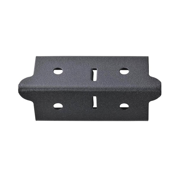 4-Pack Steel Post Coupling Outer in Black (4 in. H x 1.375 in. W x 1.375 in. D)