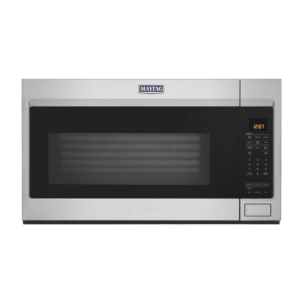 Maytag 1.9 cu. ft. Over the Range Microwave with Dual Crisp Function in Fingerprint Resistant Stainless Steel