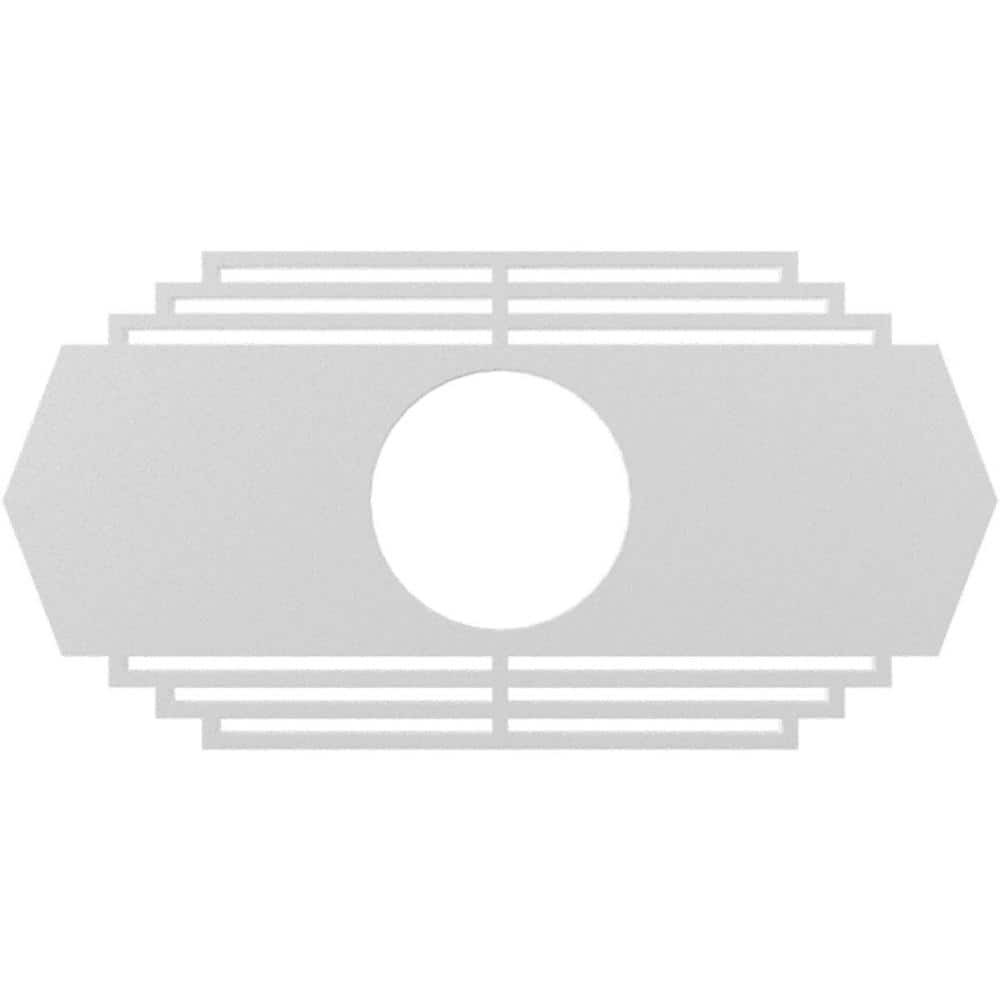 18" x 9" White PVC Pierced Ceiling Medallion