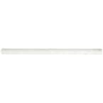 Carrara White Pencil Molding 3/4 in. x 12 in. Polished Marble Wall Tile (20 lin. ft. / case)