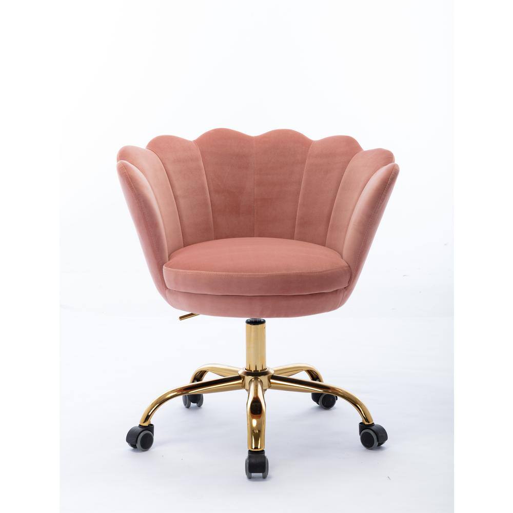Pink velvet task chair Clearance