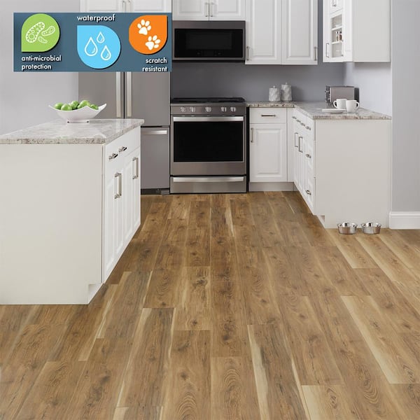 Sundance Canyon Hickory 22 MIL x 7.1 in. W x 48 in. L Click Lock Waterproof Luxury Vinyl Plank Flooring(19.05 sqft/case)