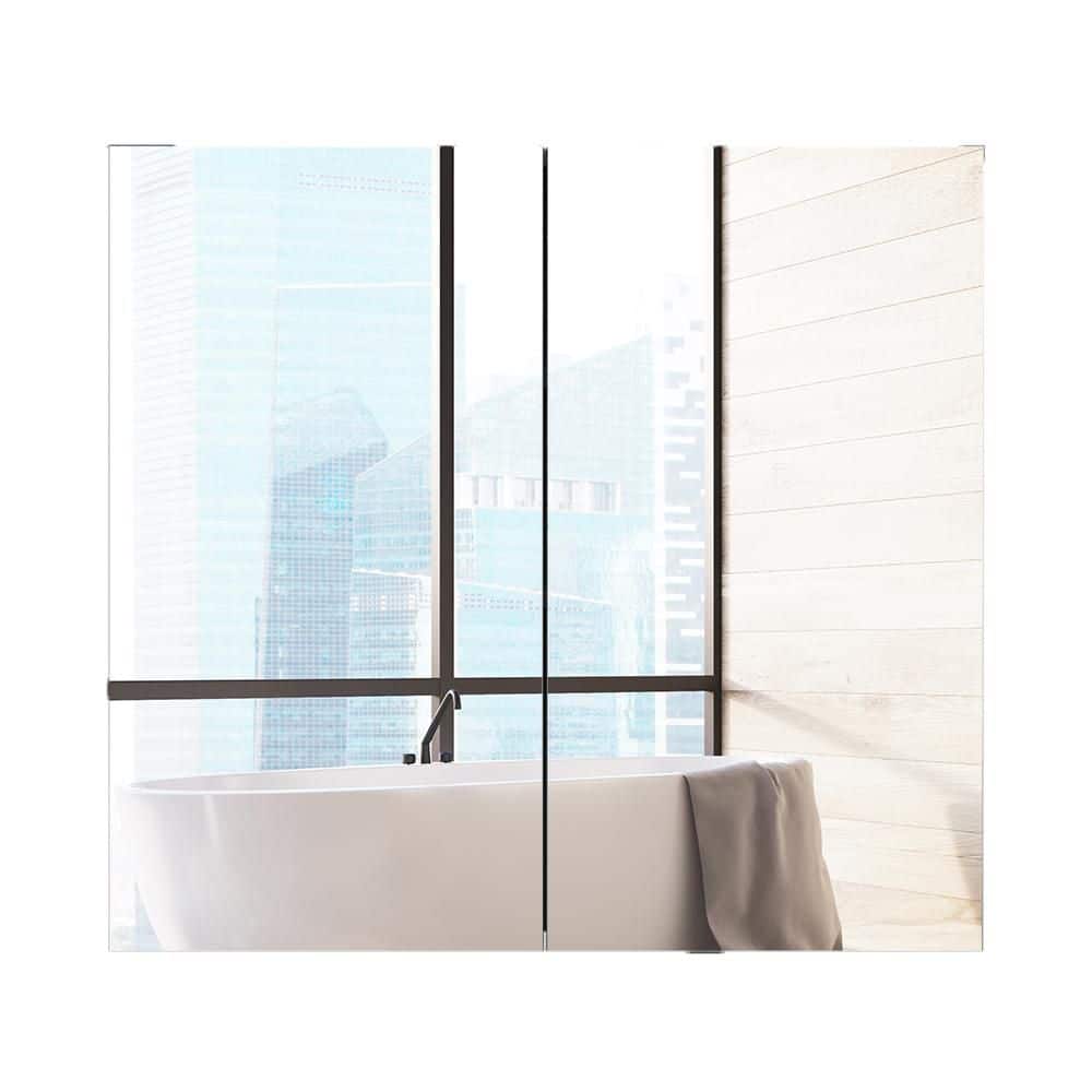 24 in. W x 22 in. H Rectangular White Steel Surface Mount Medicine Cabinet with Mirror price history on PriceWatchPro