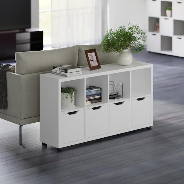 Winsome Wood Julian 2 x 4 Storage Cabinet White Finish 10450 - The