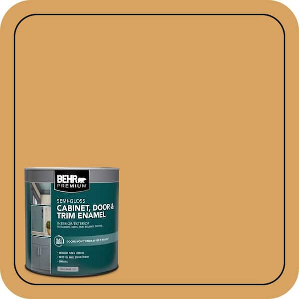 BEHR PREMIUM 1 qt. #MQ4-10 Amber Brew Semi-Gloss Enamel Interior