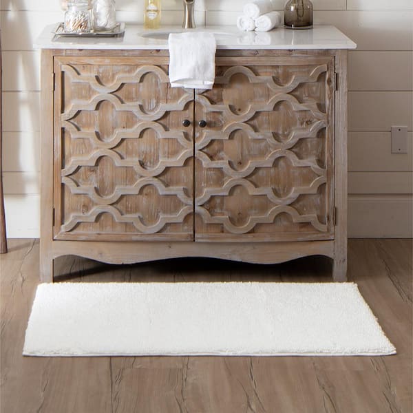Classic Cotton ll White 27 in. x 45 in. Cotton Bath Mat