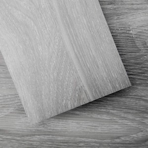 Light Grey 12 MIL x 6 in. W x 36 in. L Peel and Stick Water Resistant Luxury Vinyl Plank Flooring (54 sqft/case)