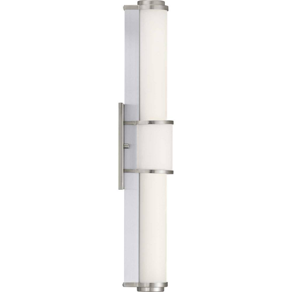 Phase 1.2 Brushed Nickel 24" LED Bath Bar with Acrylic Shade