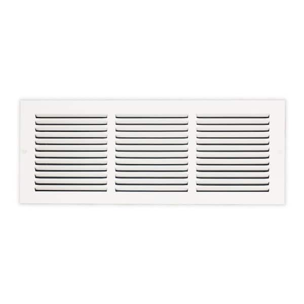 Everbilt 18 in. x 6 in. Steel Return Air Grille in White