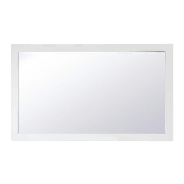 Unbranded 36 in. H x 60 in. W Rectangle Framed White Modern Vanity Mirror
