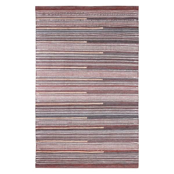 Brown 2 ft. x 3 ft. Woven Geometric Polyester Rectangle Indoor/Outdoor Area Rug