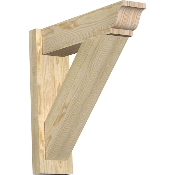 Ekena Millwork 6 in. x 22 in. x 22 in. Douglas Fir Traditional Rough Sawn Outlooker