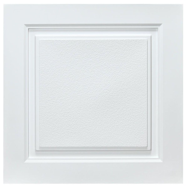 uDecor Westport 2 ft. x 2 ft. Lay-in Ceiling Tile in White (40 sq. ft ...