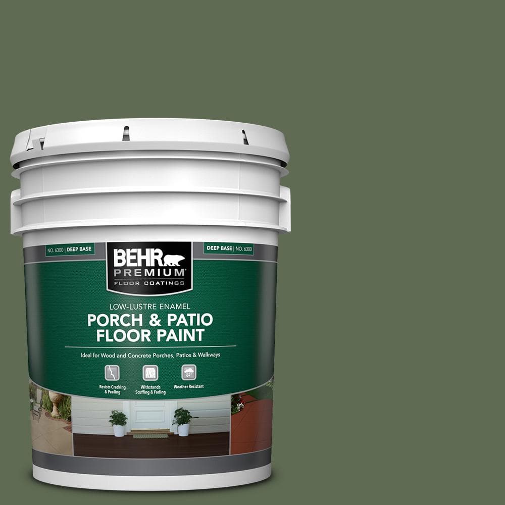 BEHR PREMIUM 5 gal. #430F-6 Inland Low-Lustre Enamel Interior/Exterior ...