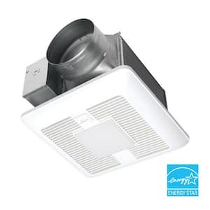 WhisperGreen Select Pick-A-Flow 110/130/150 CFM Exhaust Fan LED Light Flex-Z Fast Install bracket 6 in. duct adapter