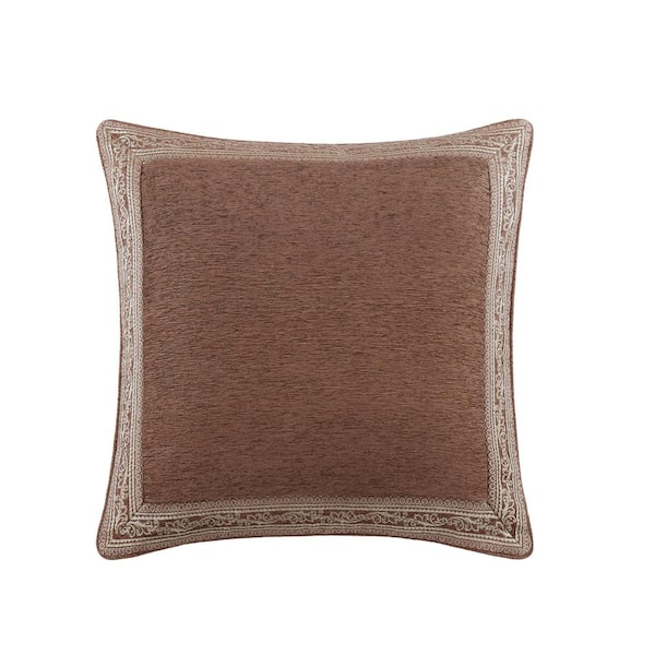 Wallace Terracotta Border Polyester Euro Sham 26 in. L X 26 in. W