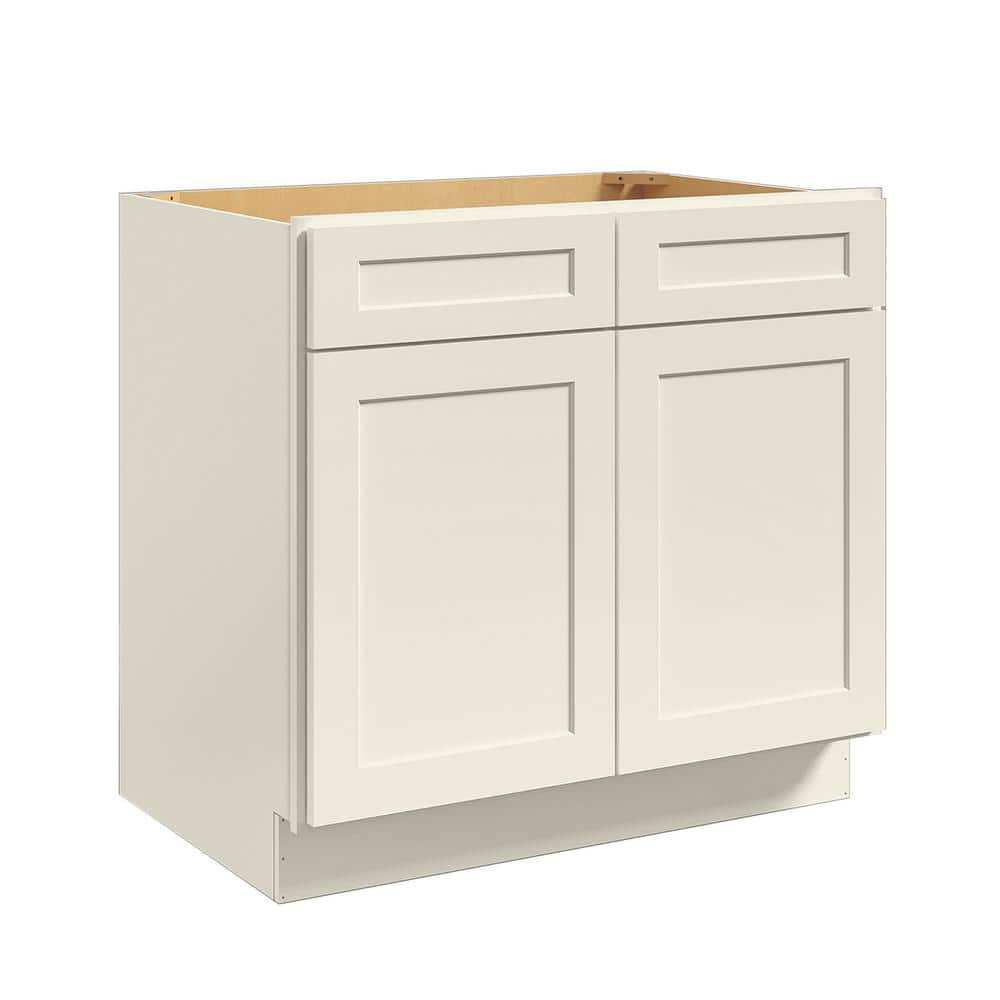 36 In W X 24 In D X 345 In H In Antique White Plywood Ready To Assemble Sink Base Cabinets 1265