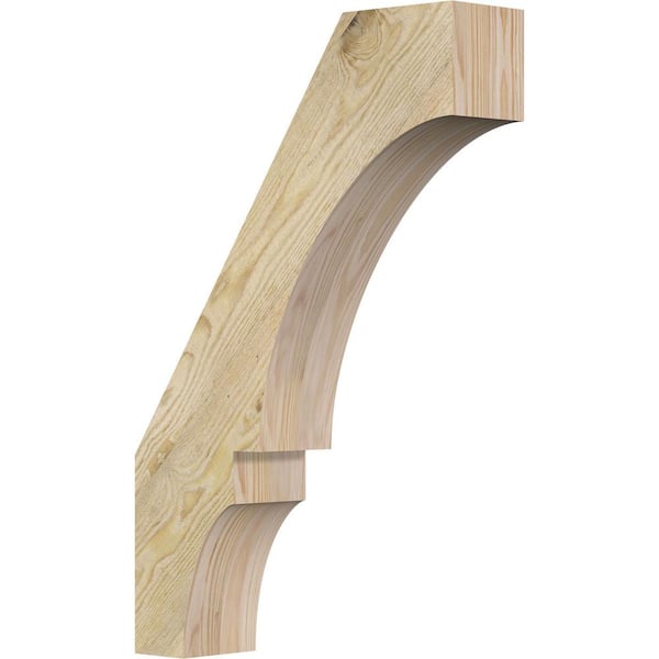 Ekena Millwork 4"W x 16"D x 24"H Balboa Rough Sawn Knee Brace, Douglas Fir