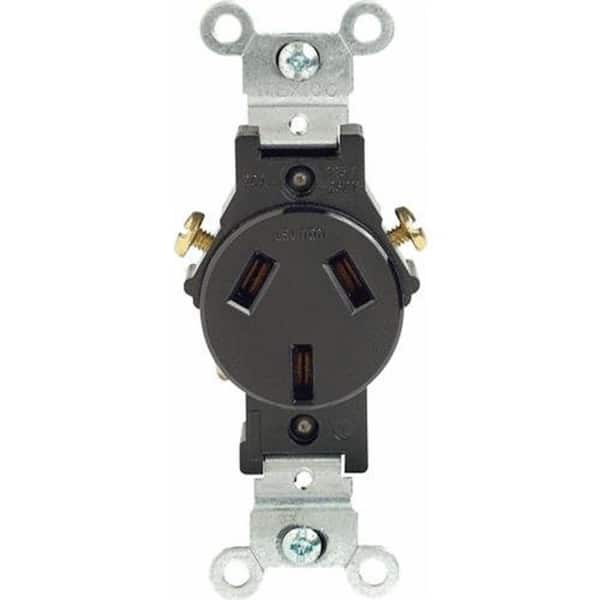 20 Amp 125/250 V NEMA 10-20R Non Grounding Single Outlet/Receptacle, Brown (1-Pack) 5032