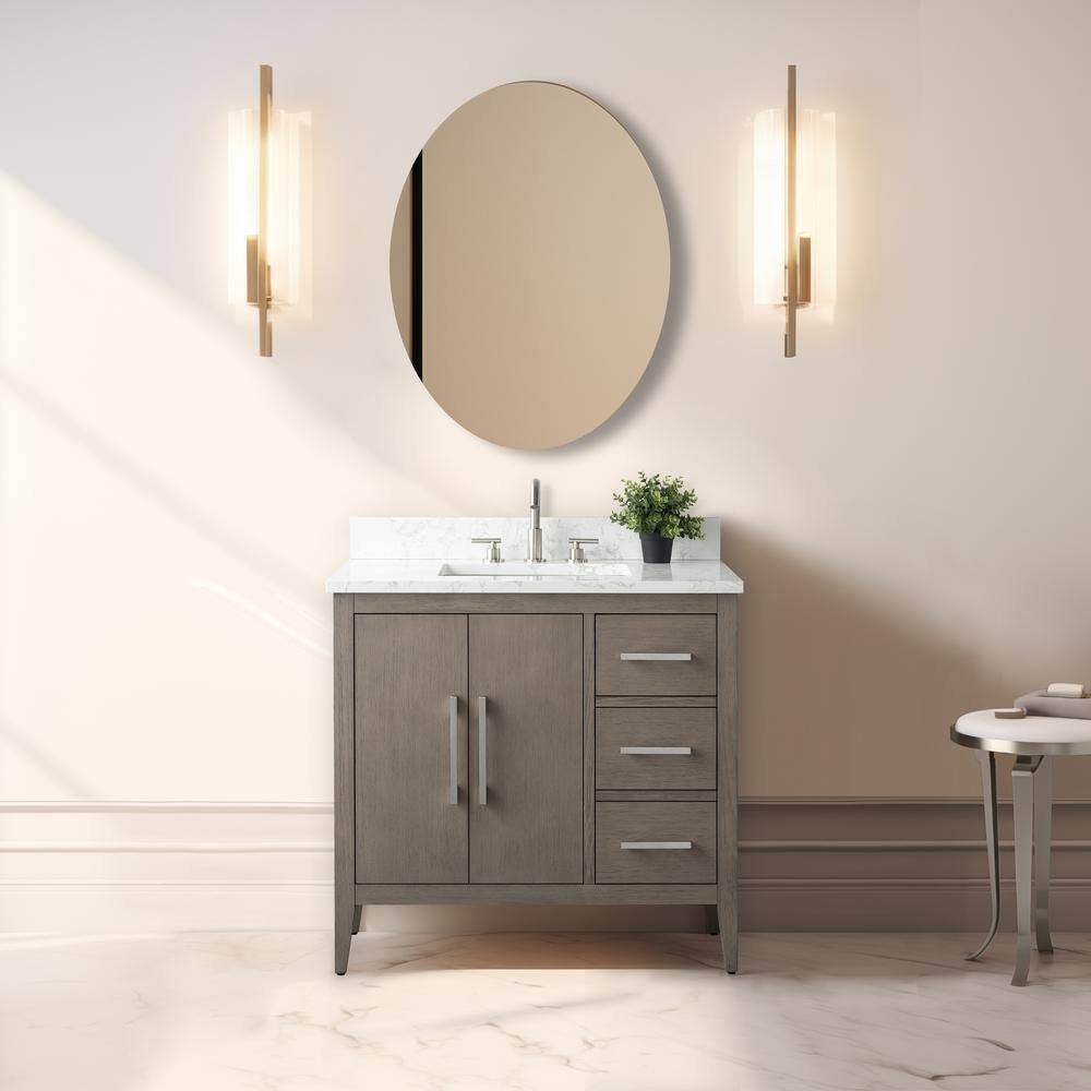 Vanity Art 36 in. W x 22 in. D x 34 in. H Single Sink Bathroom Vanity ...