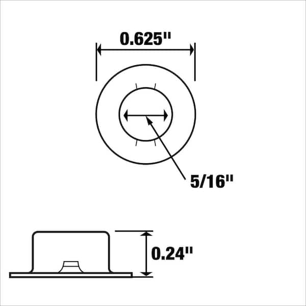 Everbilt 5/16 in. Zinc Plated Axle Hat Nut (2-Pack) 828971 - The