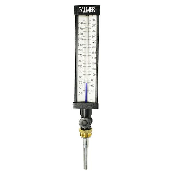 Palmer Instruments 9 in. Scale Aluminum Industrial Thermometer (30 to 300 Degree F)