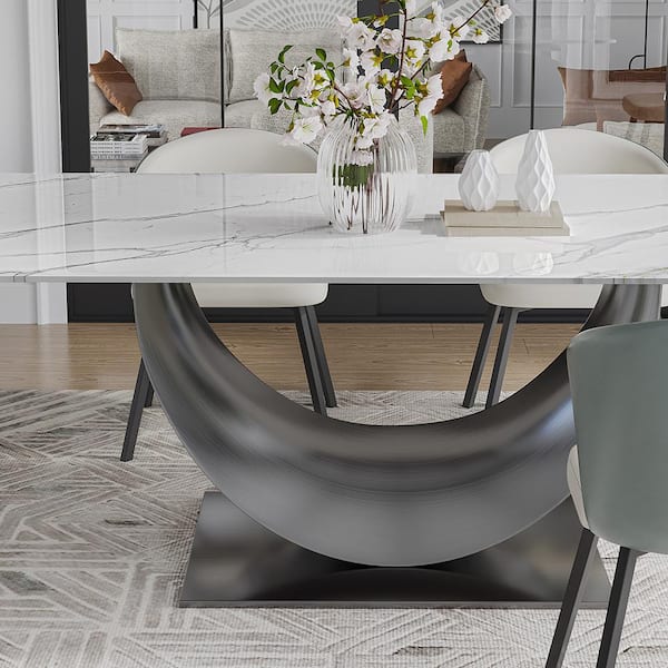 Oval glass dining table for online 8