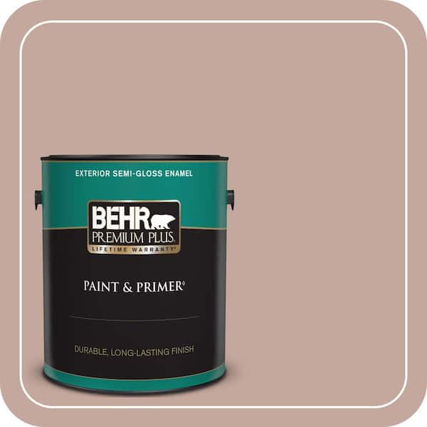 BEHR PREMIUM PLUS 1 gal. Home Decorators Collection #HDC-NT-06 Patchwork Pink Semi-Gloss Enamel Exterior Paint & Primer