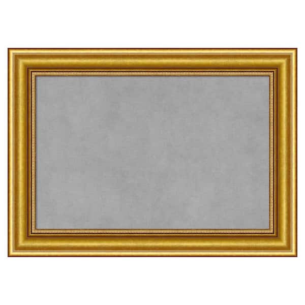Amanti Art Townhouse Gold 22 in. x 16 in Framed Magnetic Board