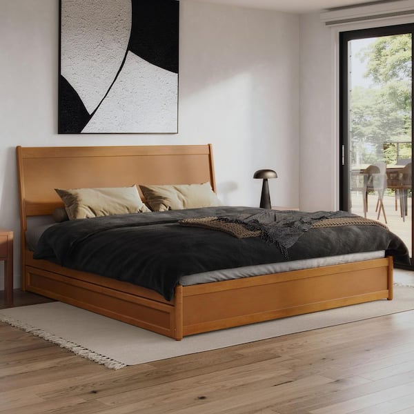 AFI Casanova Light Toffee Natural Bronze Solid Wood Frame King