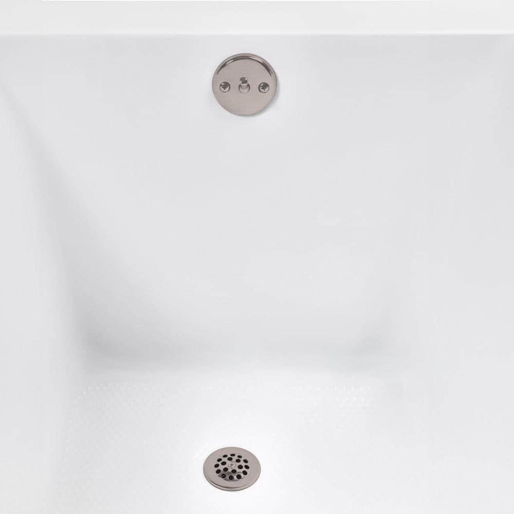 60'' x 32'' Glossy White Acrylic Soaking Drop-In Bathtub