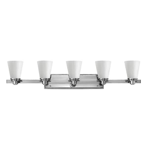 HINKLEY Avon 40.25 in. 5-Light Chrome Vanity Light