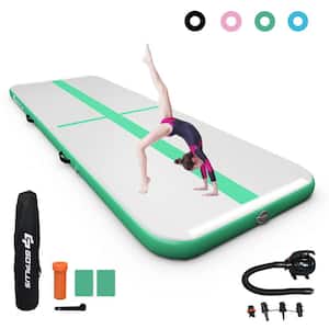 10 ft. Green PVC Air Track Inflatable Gymnastics Tumbling Mat w/Pump