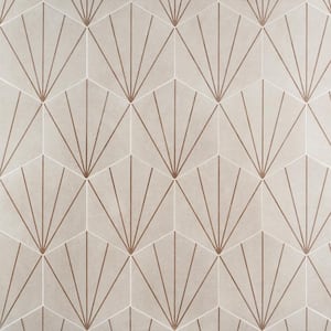 Klyda Beams Taupe 12.6 in. x 14.5 in. Matte Hexagon Porcelain Floor and Wall Tile (10.51 sq. ft. / Case)