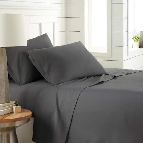 Southshore Fine Linens Southshore Essentials 4-Piece Slate Grey Microfiber Queen Sheet Set